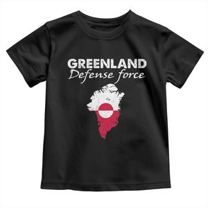Greenland Defense Force Toddler T Shirt Political Statement Greenland Policy TS11 Black Print Your Wear