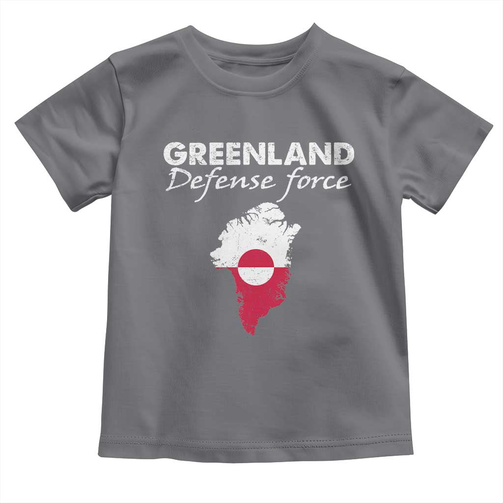 Greenland Defense Force Toddler T Shirt Political Statement Greenland Policy TS11 Charcoal Print Your Wear
