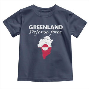 Greenland Defense Force Toddler T Shirt Political Statement Greenland Policy TS11 Navy Print Your Wear
