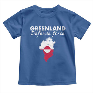 Greenland Defense Force Toddler T Shirt Political Statement Greenland Policy TS11 Royal Blue Print Your Wear