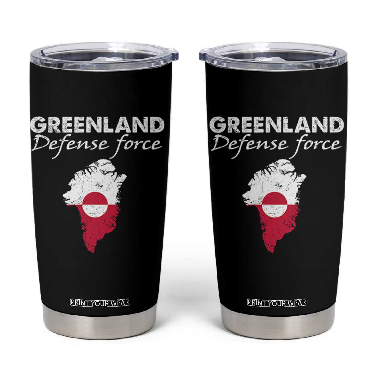 Greenland Defense Force Tumbler Cup Political Statement Greenland Policy TS11 Black Print Your Wear