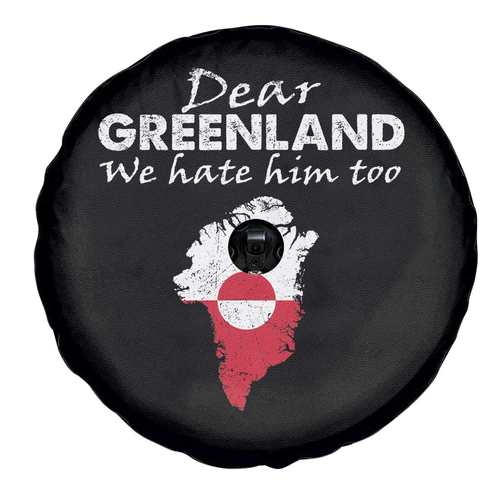 Dear Greenland We Hate Him Too Spare Tire Cover Greenland Political Protest TS11 Print Your Wear