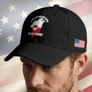 Nu Det Nuuk Leave Greenland Alone Baseball Cap Political Statement Greenland Policy TS11 Print Your Wear