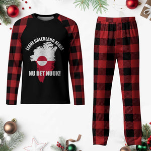 Nu Det Nuuk Leave Greenland Alone Plaid Pajama Set Political Statement Greenland Policy TS11 Buffalo Plaid Print Your Wear