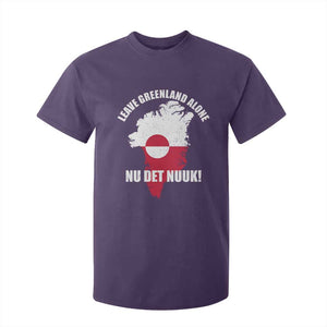 Nu Det Nuuk Leave Greenland Alone T Shirt For Kid Political Statement Greenland Policy TS11 Purple Print Your Wear