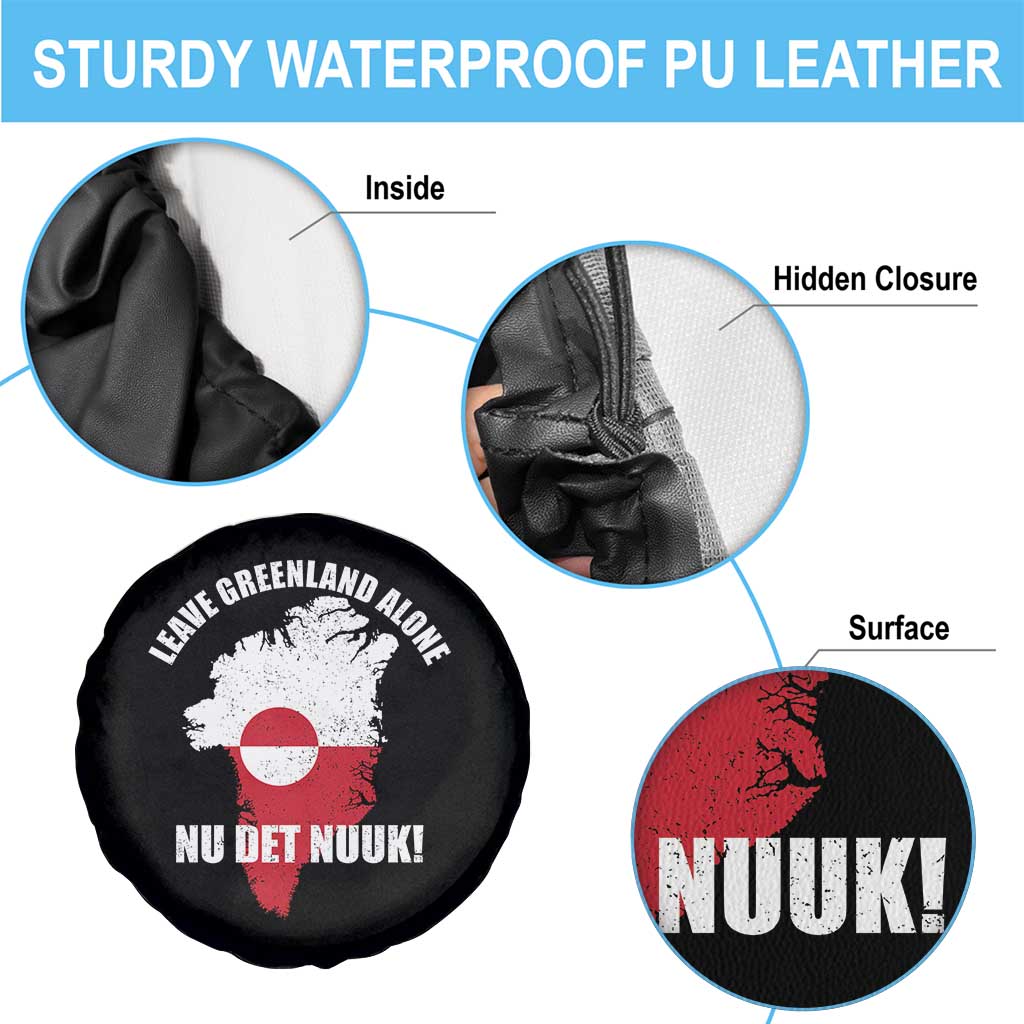 Nu Det Nuuk Leave Greenland Alone Spare Tire Cover Political Statement Greenland Policy TS11 Print Your Wear