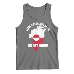 Nu Det Nuuk Leave Greenland Alone Tank Top Political Statement Greenland Policy TS11 Black Heather Print Your Wear