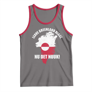 Nu Det Nuuk Leave Greenland Alone Tank Top Political Statement Greenland Policy TS11 Deep Heather Red Print Your Wear