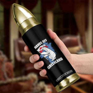 Hands Off Greenland Protest Bullet Tumbler Support Greenland Bear Holding Flag TS11 Print Your Wear
