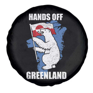 Hands Off Greenland Protest Spare Tire Cover Support Greenland Bear Holding Flag TS11 Print Your Wear