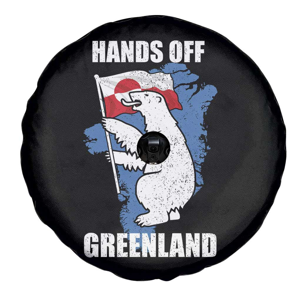 Hands Off Greenland Protest Spare Tire Cover Support Greenland Bear Holding Flag TS11 Print Your Wear
