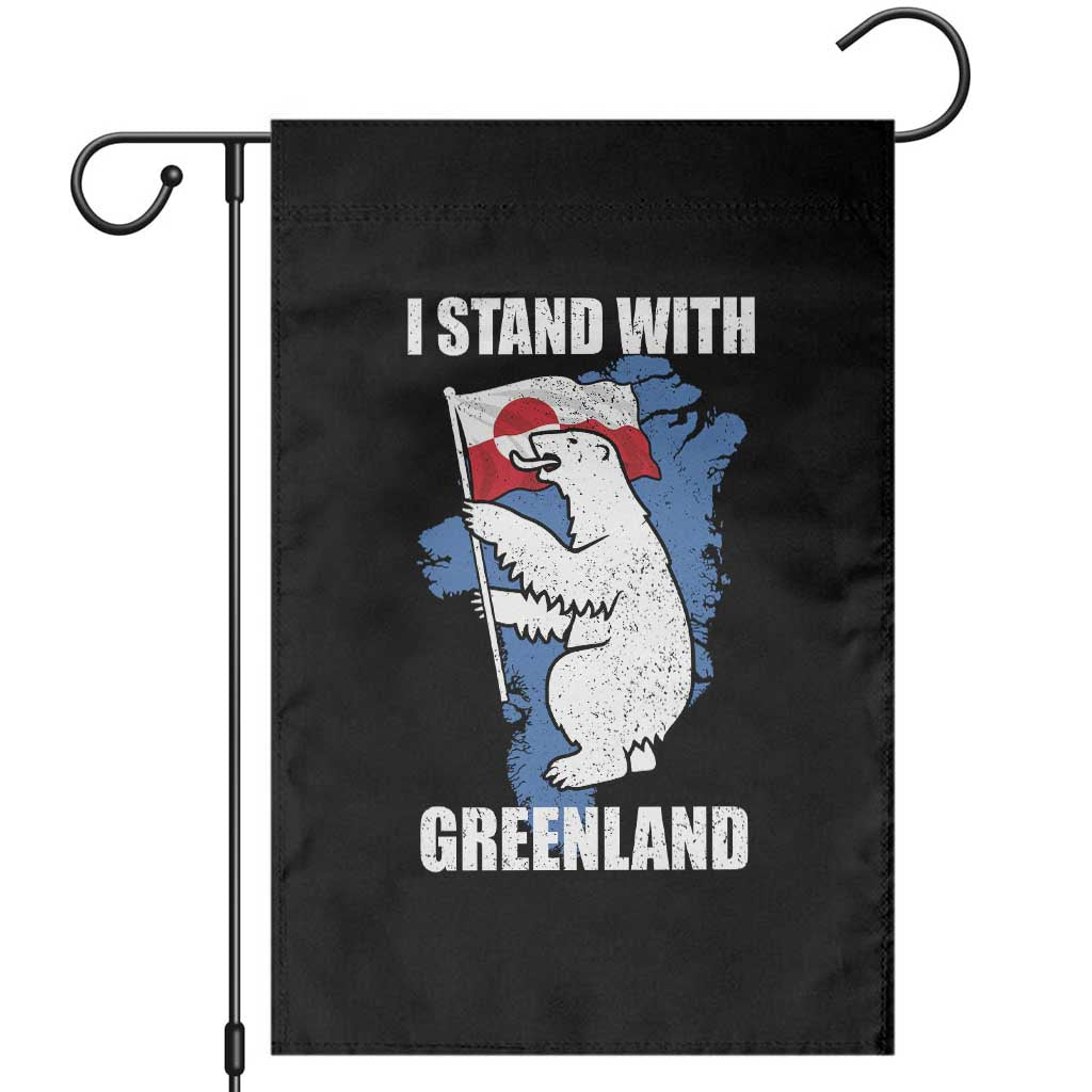 I Stand With Greenland Garden Flag Polar Bear Greenland Protest TS11 Black Print Your Wear
