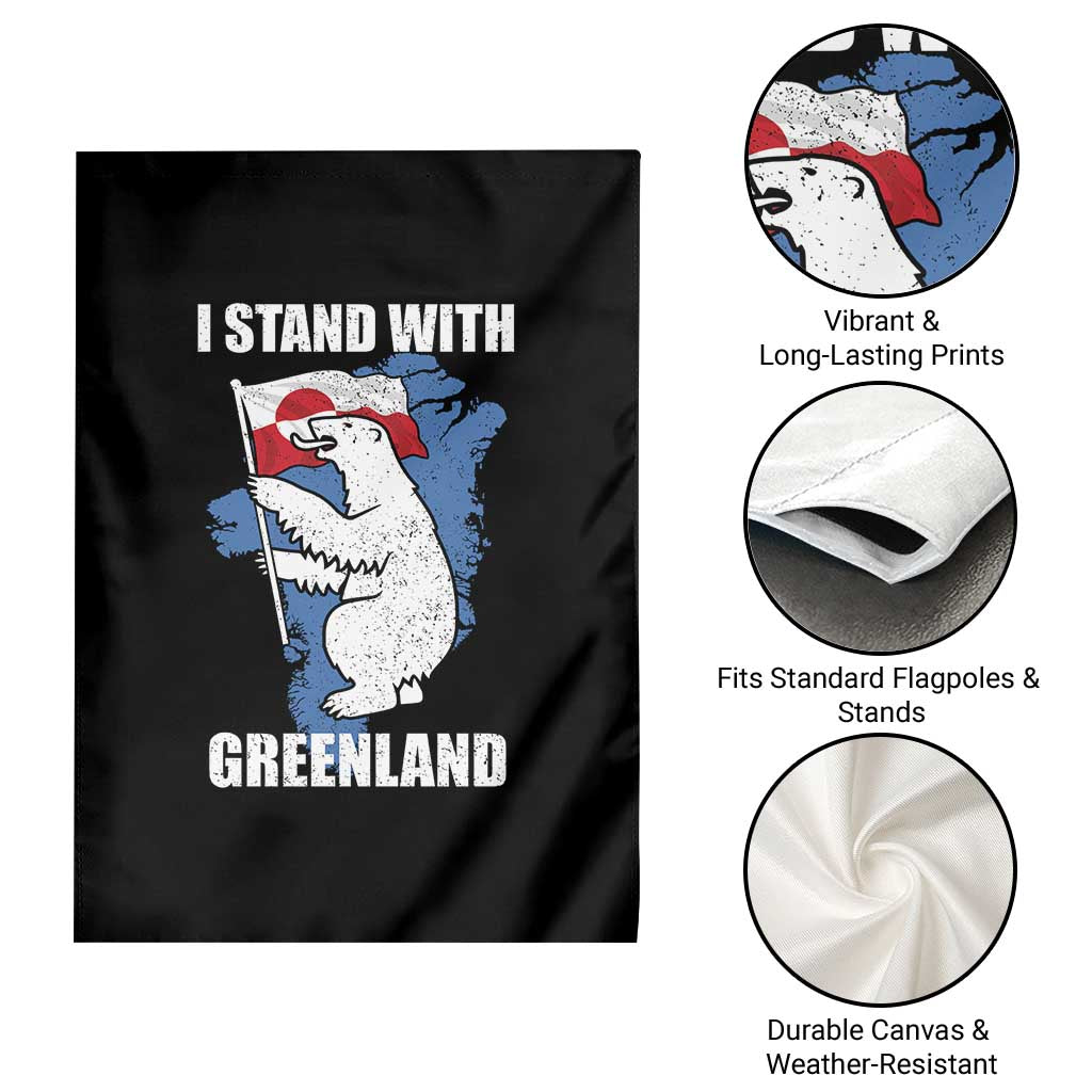I Stand With Greenland Garden Flag Polar Bear Greenland Protest TS11 Print Your Wear