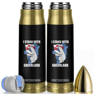 I Stand With Greenland Bullet Tumbler Polar Bear Greenland Protest TS11 Black Print Your Wear
