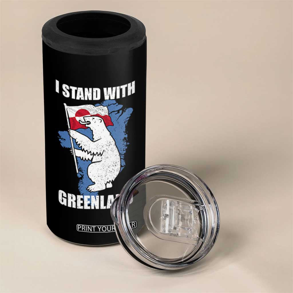 I Stand With Greenland 4 in 1 Can Cooler Tumbler Polar Bear Greenland Protest TS11 Print Your Wear