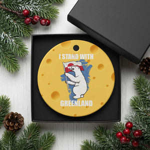 I Stand With Greenland Ceramic Ornament Polar Bear Greenland Protest TS11 1pc Yellow Cheese Print Your Wear