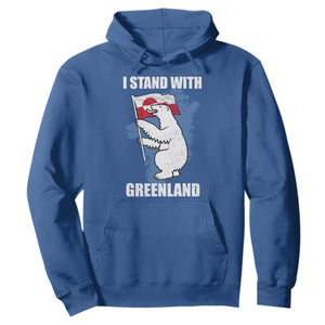 I Stand With Greenland Hoodie Polar Bear Greenland Protest TS11 Royal Blue Print Your Wear
