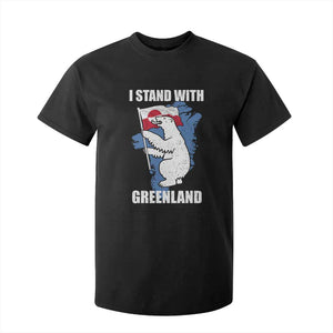I Stand With Greenland T Shirt For Kid Polar Bear Greenland Protest TS11 Black Print Your Wear