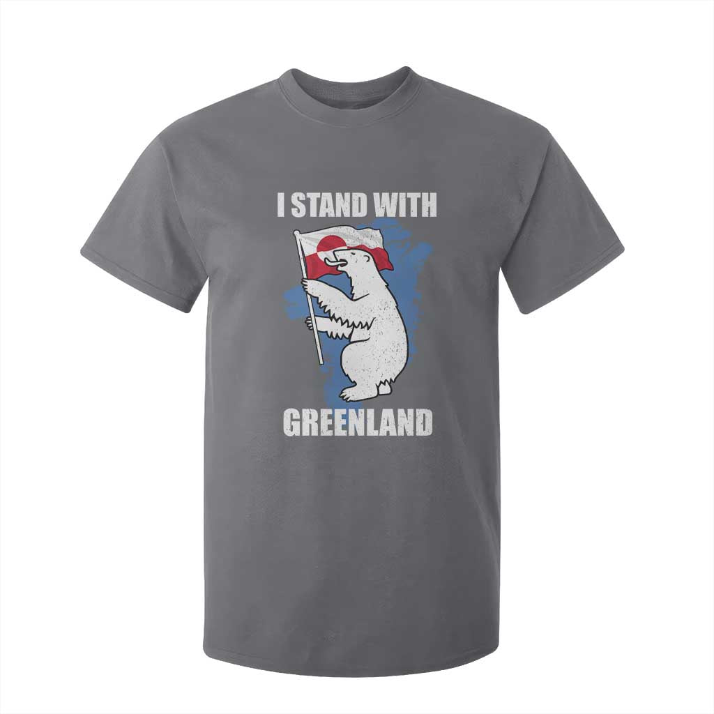 I Stand With Greenland T Shirt For Kid Polar Bear Greenland Protest TS11 Charcoal Print Your Wear