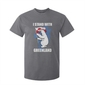 I Stand With Greenland T Shirt For Kid Polar Bear Greenland Protest TS11 Charcoal Print Your Wear