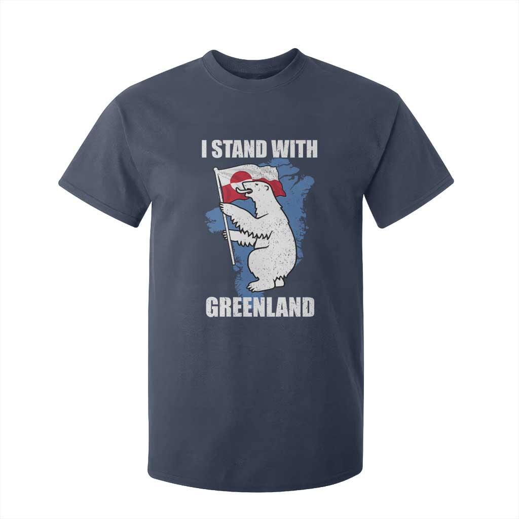 I Stand With Greenland T Shirt For Kid Polar Bear Greenland Protest TS11 Navy Print Your Wear