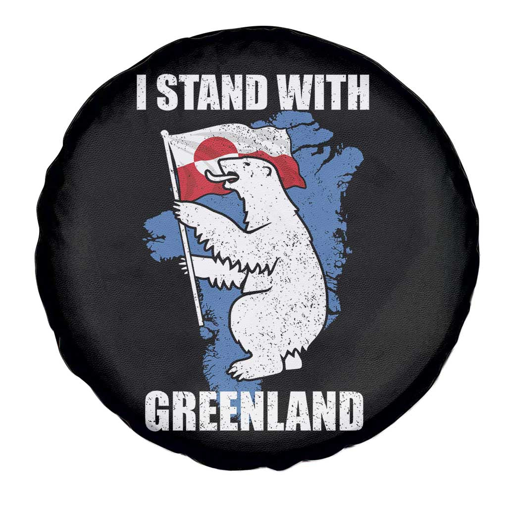 I Stand With Greenland Spare Tire Cover Polar Bear Greenland Protest TS11 Print Your Wear