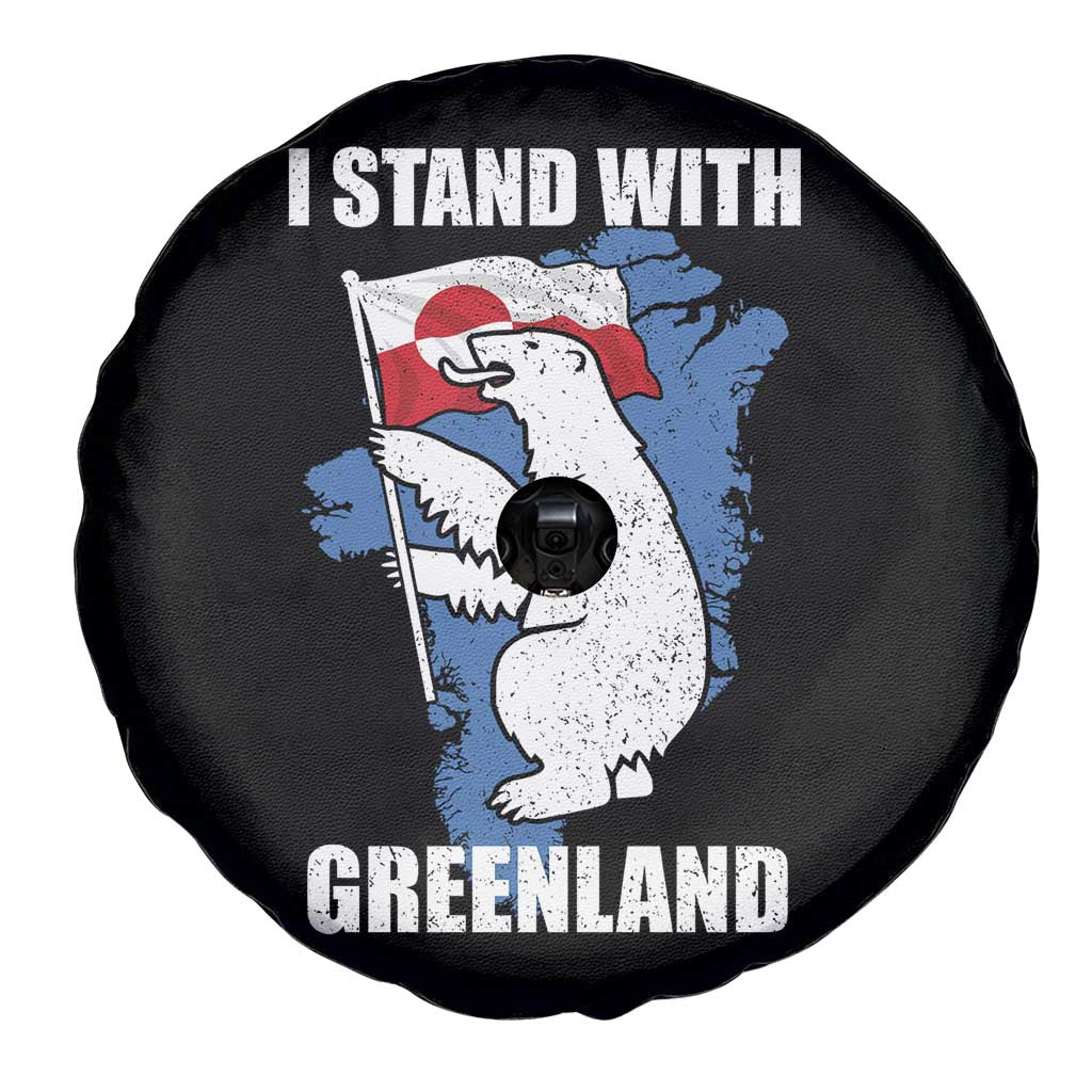 I Stand With Greenland Spare Tire Cover Polar Bear Greenland Protest TS11 Print Your Wear