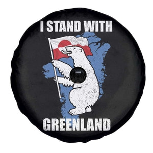 I Stand With Greenland Spare Tire Cover Polar Bear Greenland Protest TS11 Print Your Wear