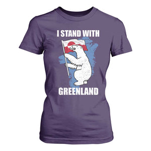 I Stand With Greenland T Shirt For Women Polar Bear Greenland Protest TS11 Purple Print Your Wear