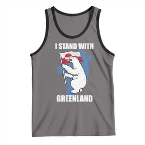I Stand With Greenland Tank Top Polar Bear Greenland Protest TS11 Deep Heather Black Print Your Wear