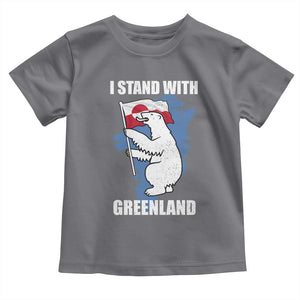 I Stand With Greenland Toddler T Shirt Polar Bear Greenland Protest TS11 Charcoal Print Your Wear
