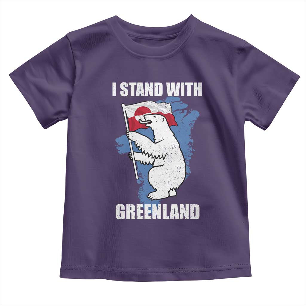 I Stand With Greenland Toddler T Shirt Polar Bear Greenland Protest TS11 Purple Print Your Wear