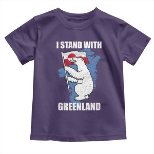 I Stand With Greenland Toddler T Shirt Polar Bear Greenland Protest TS11 Purple Print Your Wear