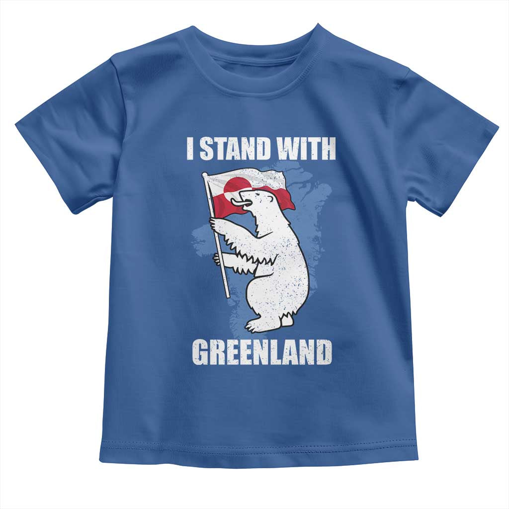 I Stand With Greenland Toddler T Shirt Polar Bear Greenland Protest TS11 Royal Blue Print Your Wear