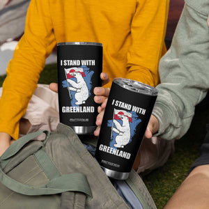 I Stand With Greenland Tumbler Cup Polar Bear Greenland Protest TS11 Print Your Wear