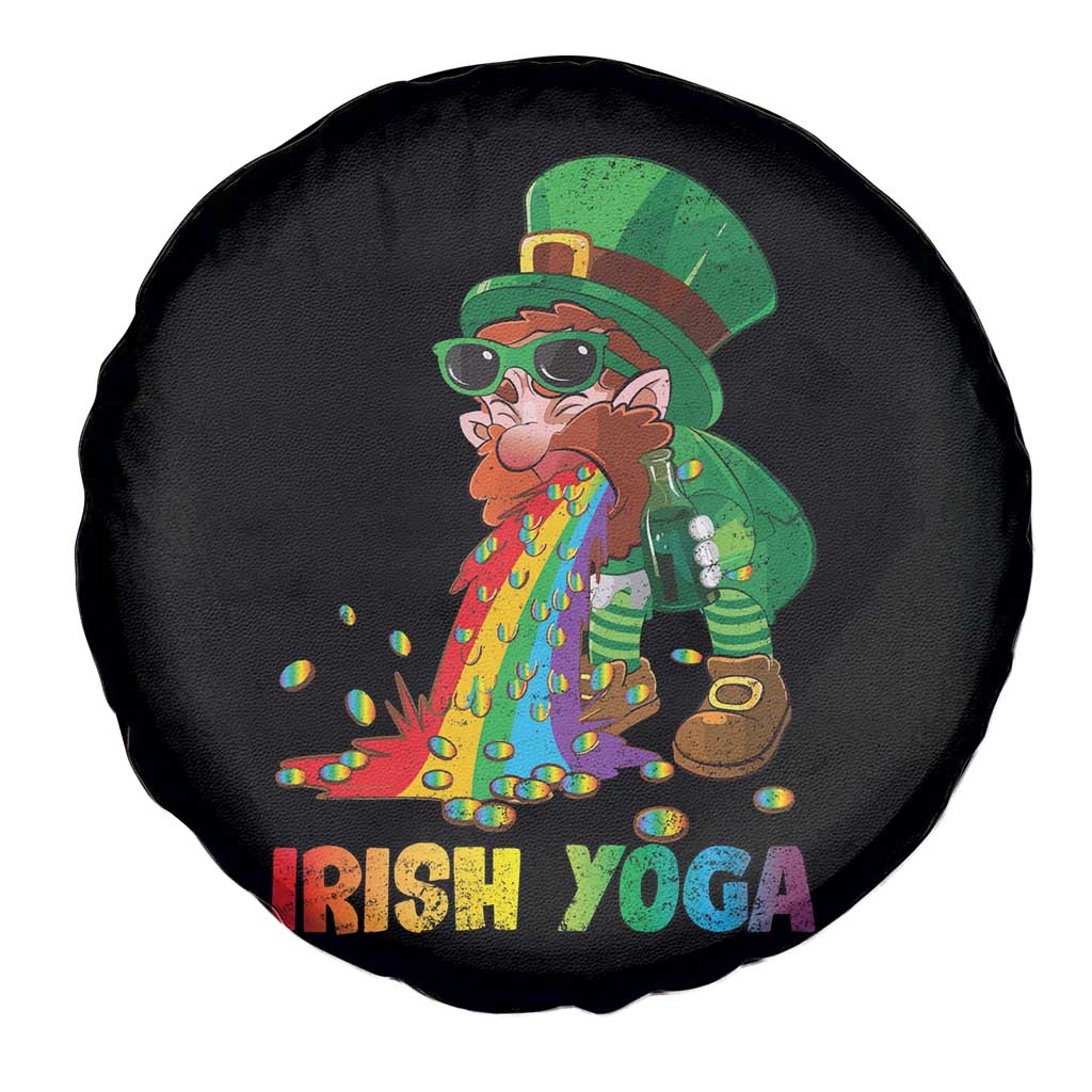 Funny Irish Yoga St Patrick's Day Beer Drinking Spare Tire Cover Drunk Leprechaun TS11 Print Your Wear