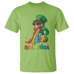 Funny Irish Yoga St Patrick's Day Beer Drinking T Shirt Drunk Leprechaun TS11 Lime Print Your Wear