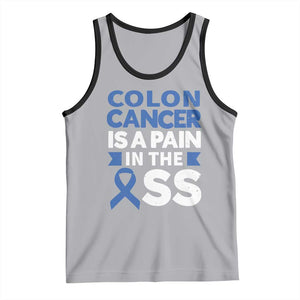 Colon Cancer Is A Pain In The Ass Tank Top Colorectal Cancer Awareness TS11 Athletic Heather Black Print Your Wear