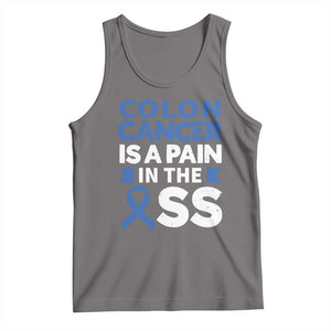 Colon Cancer Is A Pain In The Ass Tank Top Colorectal Cancer Awareness TS11 Deep Heather Print Your Wear