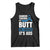 Colon Cancer Awareness Tank Top Cancer Touched My Butt So I Kicked It's Ass Dark Blue Ribbon TS11 Black Print Your Wear