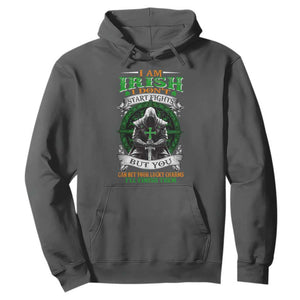 Irish Pride Hoodie I Am Irish I Don't Start Fights But You Can Bet Your Lucky Charms TS11 Dark Heather Print Your Wear