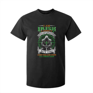 Irish Pride T Shirt For Kid I Am Irish I Don't Start Fights But You Can Bet Your Lucky Charms TS11 Black Print Your Wear