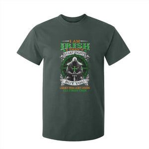 Irish Pride T Shirt For Kid I Am Irish I Don't Start Fights But You Can Bet Your Lucky Charms TS11 Dark Forest Green Print Your Wear