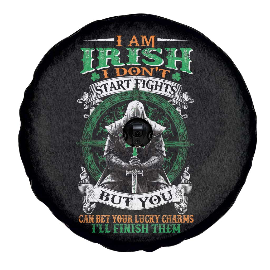 Irish Pride Spare Tire Cover I Am Irish I Don't Start Fights But You Can Bet Your Lucky Charms TS11 Print Your Wear