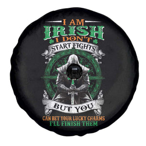 Irish Pride Spare Tire Cover I Am Irish I Don't Start Fights But You Can Bet Your Lucky Charms TS11 Print Your Wear