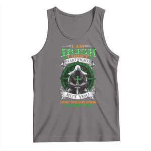 Irish Pride Tank Top I Am Irish I Don't Start Fights But You Can Bet Your Lucky Charms TS11 Deep Heather Print Your Wear