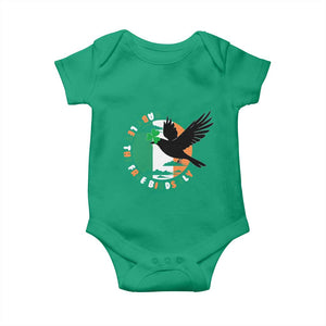 Irish Pride Baby Onesie Baby Let The Free Birds Fly Ireland Flag Shamrock TS11 Irish Green Print Your Wear