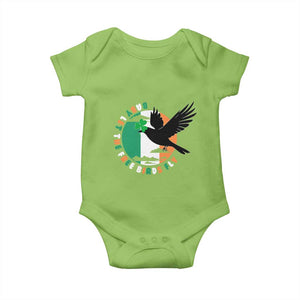 Irish Pride Baby Onesie Baby Let The Free Birds Fly Ireland Flag Shamrock TS11 Lime Print Your Wear