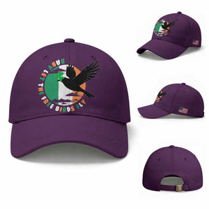 Irish Pride Baseball Cap Baby Let The Free Birds Fly Ireland Flag Shamrock TS11 Baseball Cap Universal Fit Purple Print Your Wear