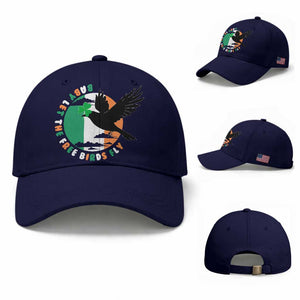 Irish Pride Baseball Cap Baby Let The Free Birds Fly Ireland Flag Shamrock TS11 Baseball Cap Universal Fit Dark Blue Print Your Wear